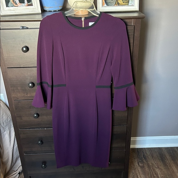 Calvin Klein Dresses & Skirts - Calvin Klein Purple Dress with Black Accents